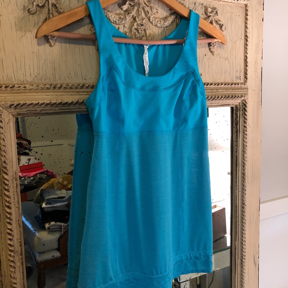 Blue lulu lemon workout tank top